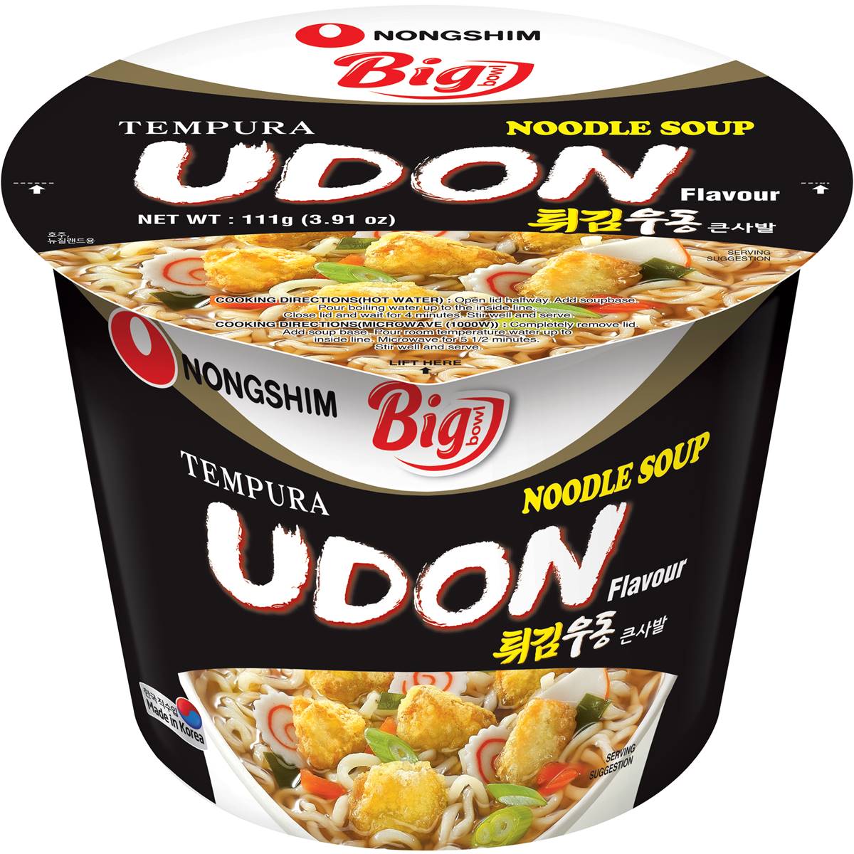 Nongshim Big Bowl Tempura Udon Noodle Soup