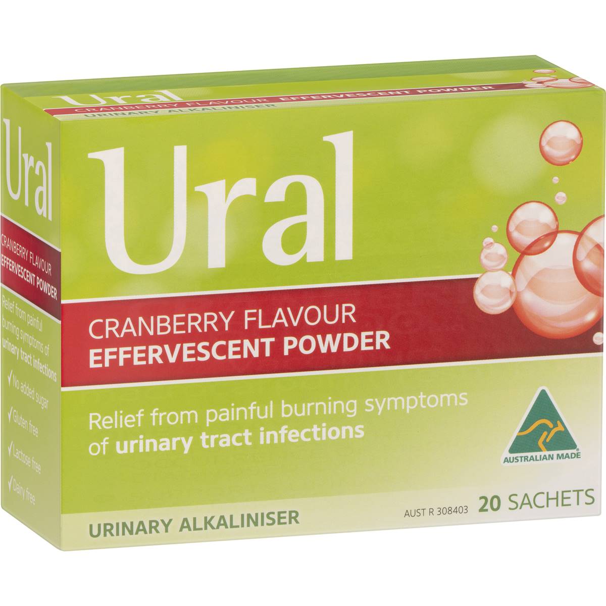 Ural UTI Symptom Relief Sachets Cranberry