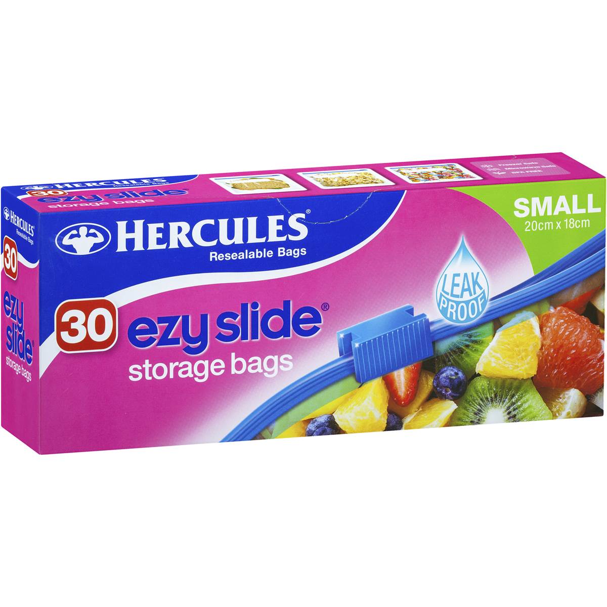 Hercules Ezy Slide Resealable Storage Bags