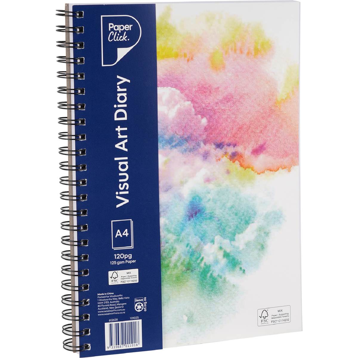 Paperclick A4 Visual Art Diary 120 Pages
