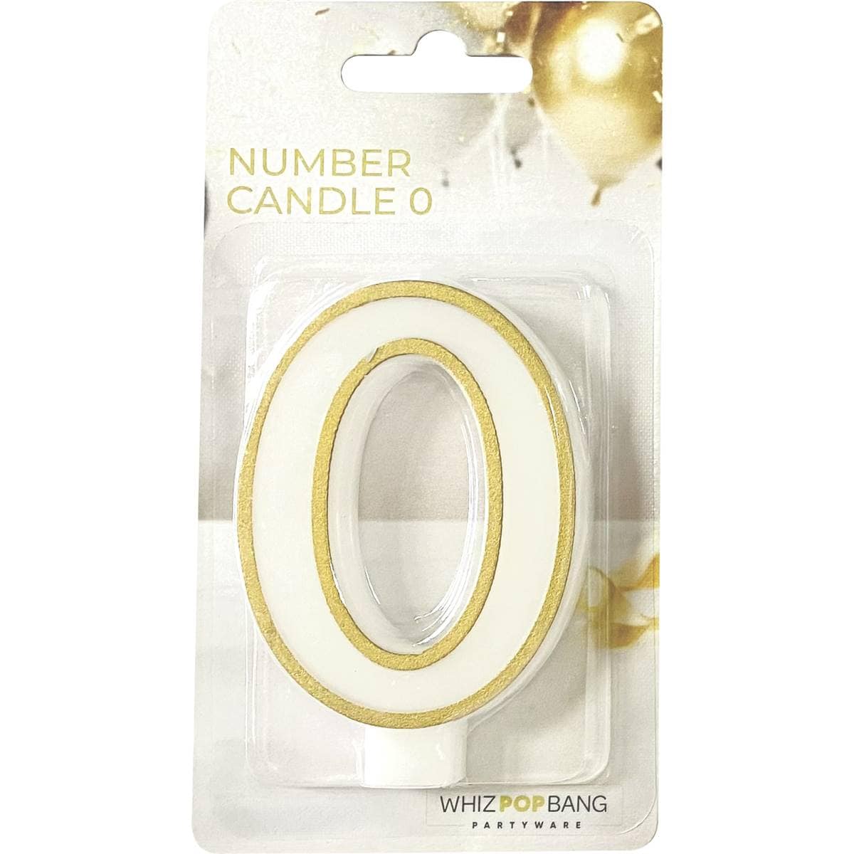 Whiz Pop Bang Number Candle 0 Assorted