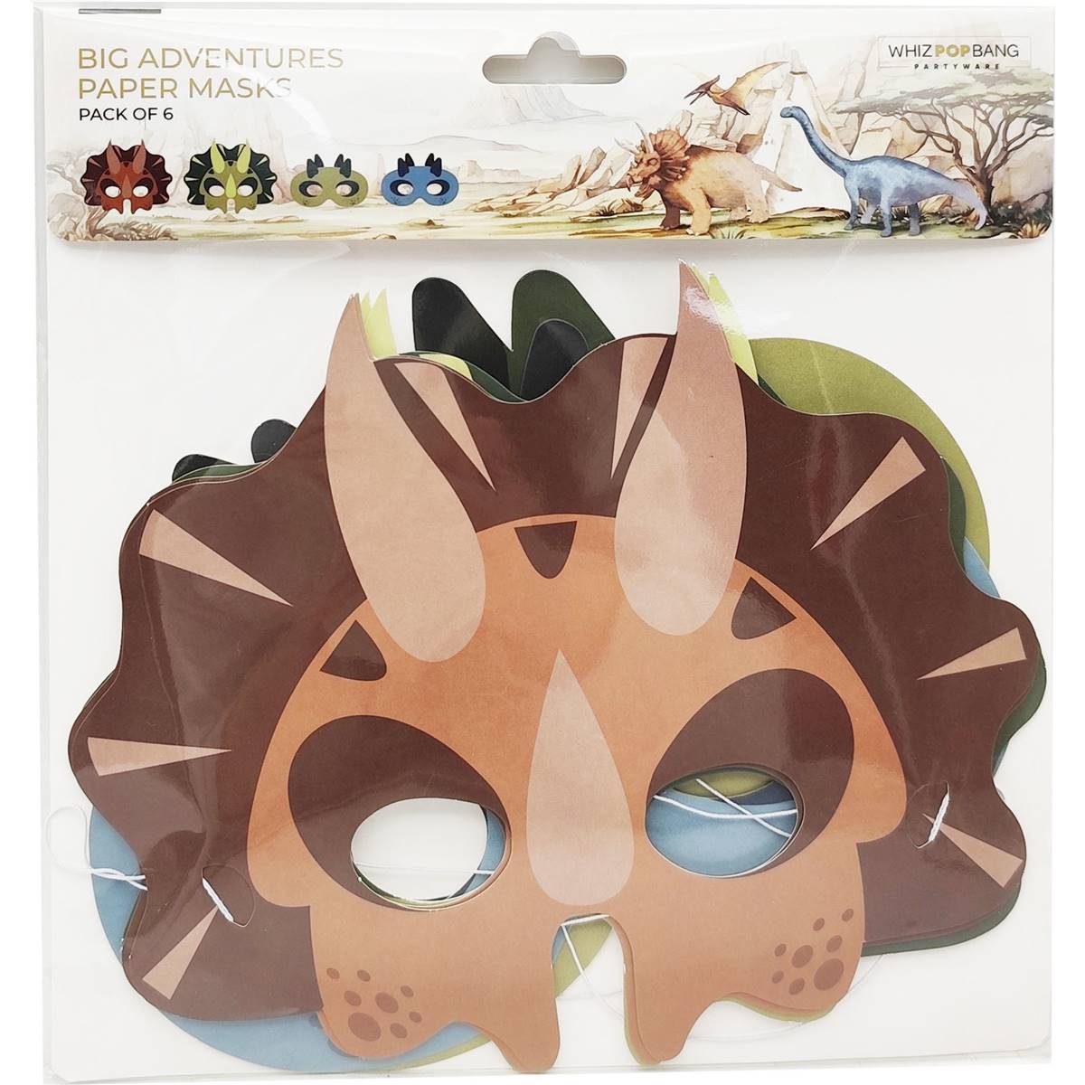 Whiz Pop Bang Themed Paper Masks Assorted