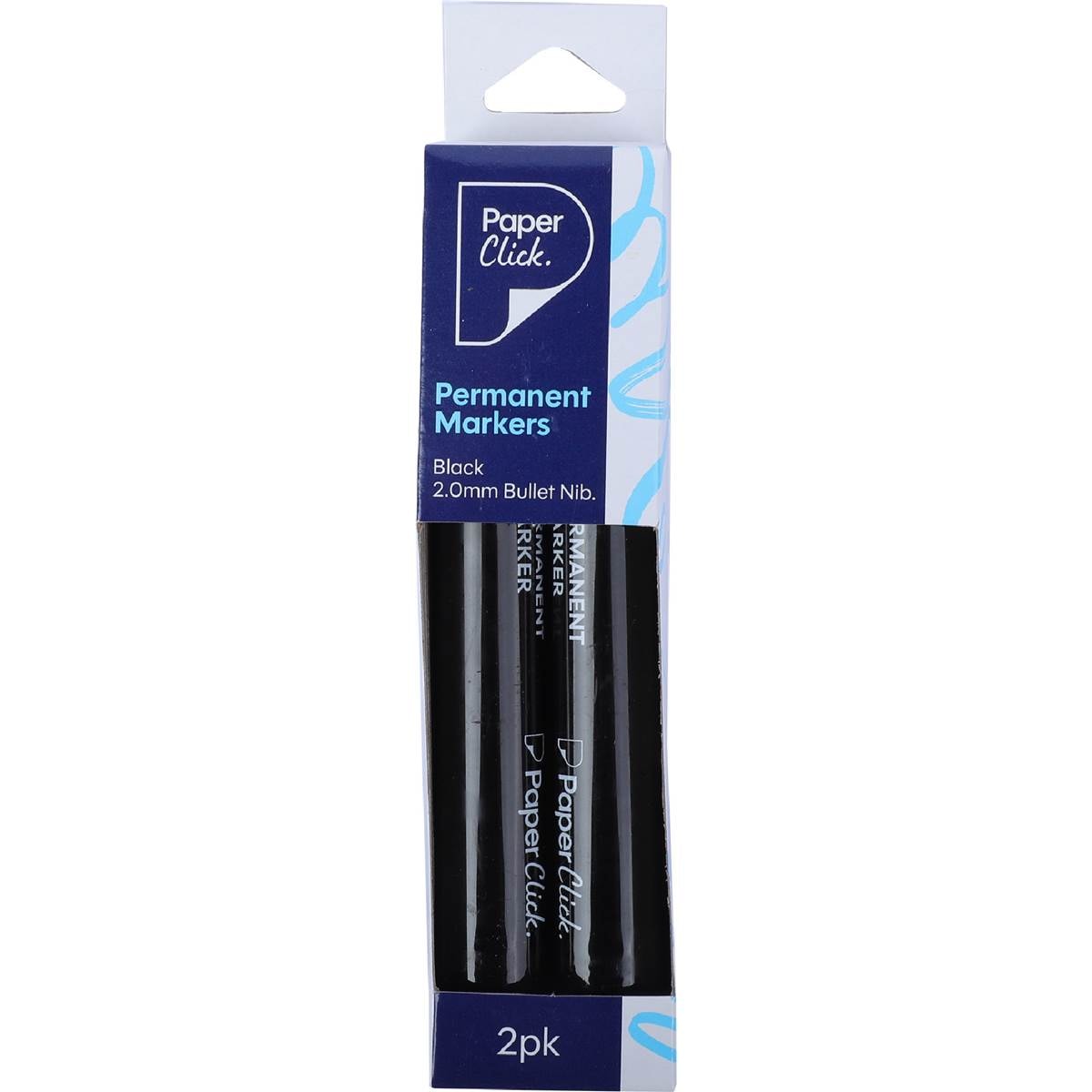 Paperclick Permanent Markers Black