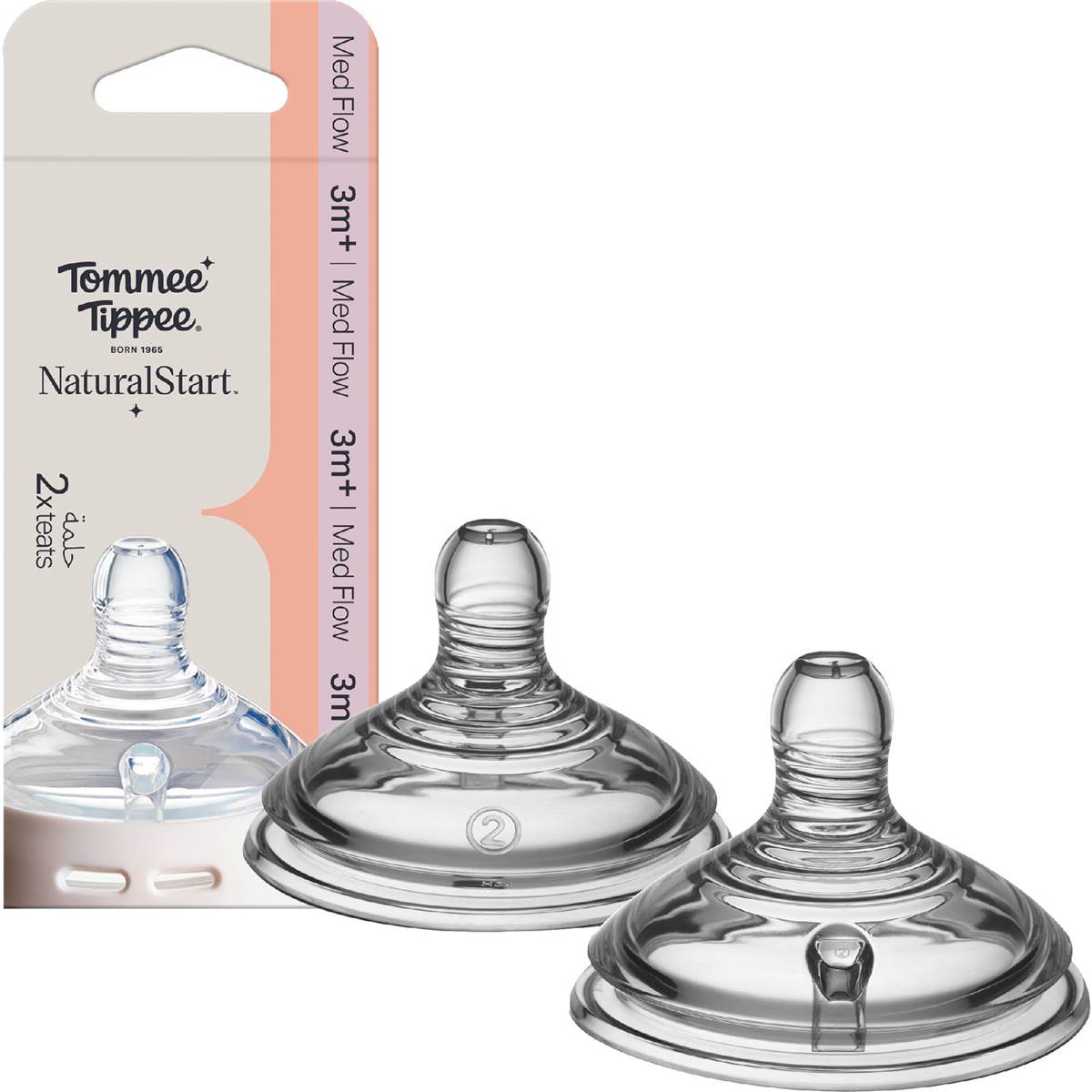 Tommee Tippee Natural Start Medium Flow Teats 2 pack