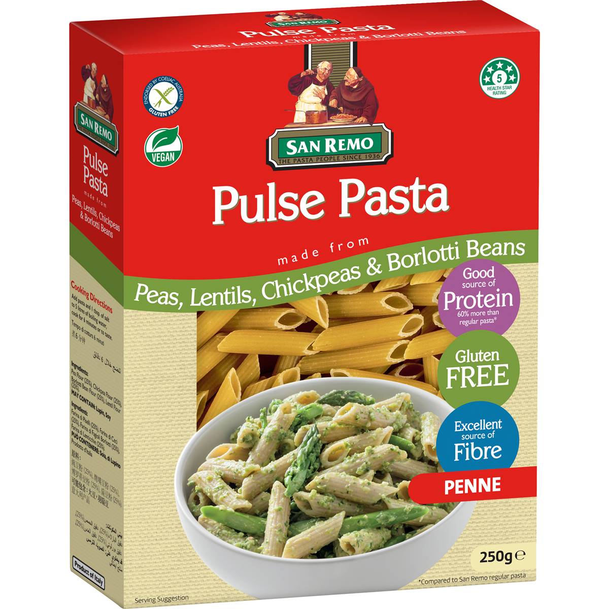 Calories in San Remo Penne Pulse Pasta calcount