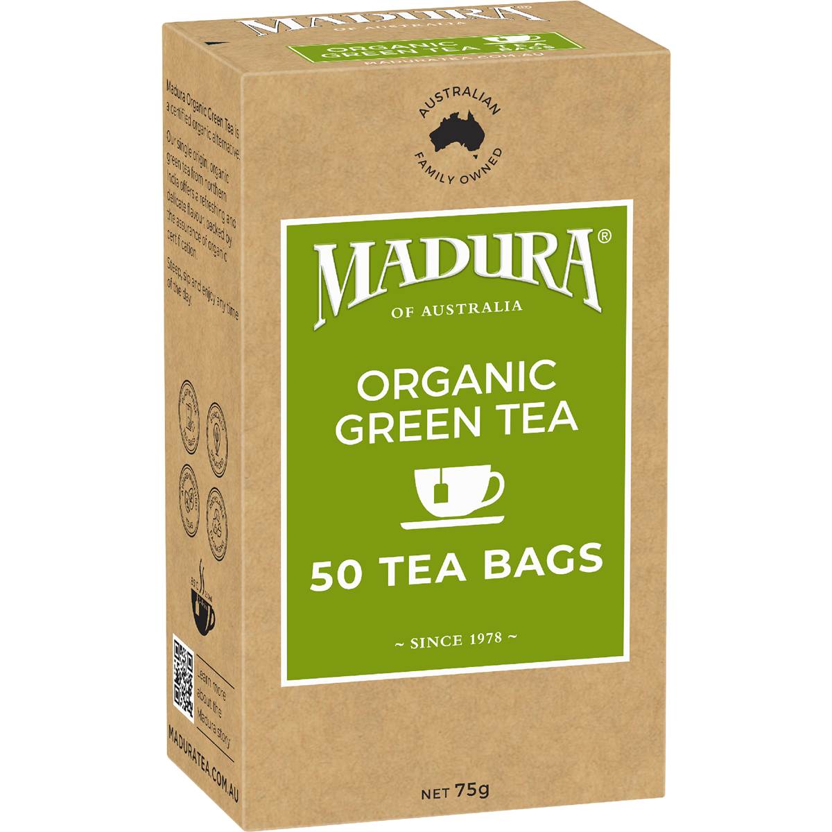 Madura Organic Green Tea Bags
