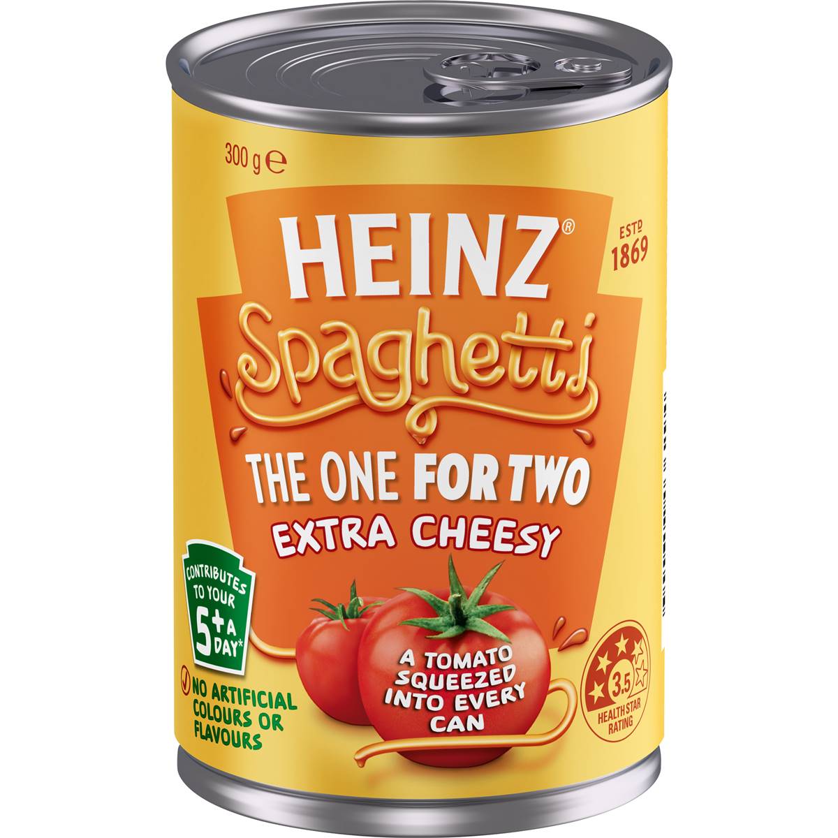 Calories in Heinz Spaghetti Extra Cheesy Extra Cheesy Sauce
