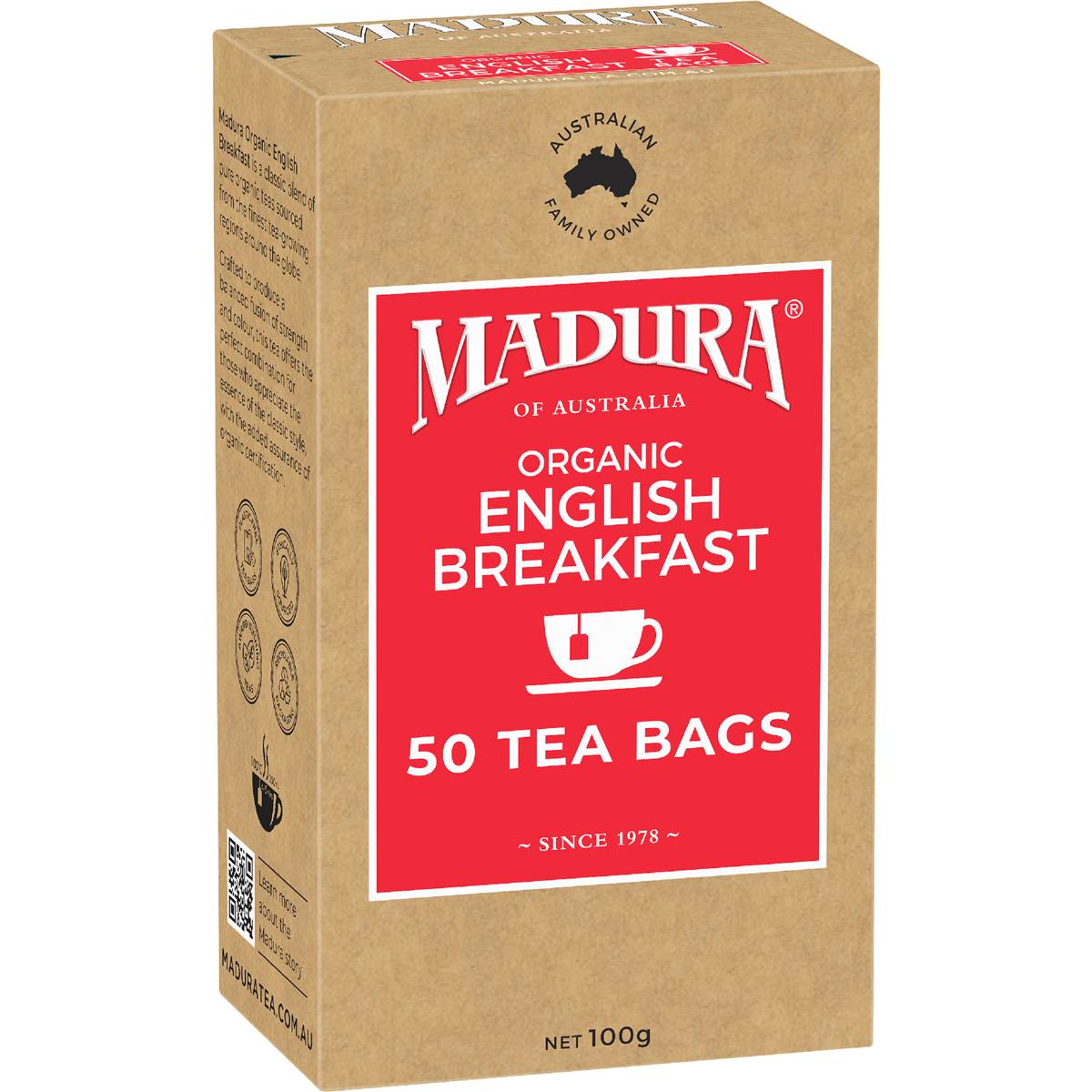 Madura Organic English Breakfast Tea Bags