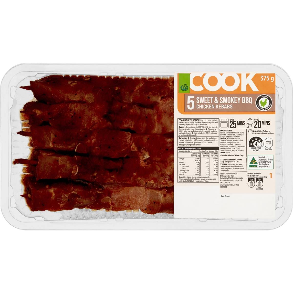 Calories in Woolworths Cook Slow Cooked Beef Ribs In Sweet 'n' Smokey