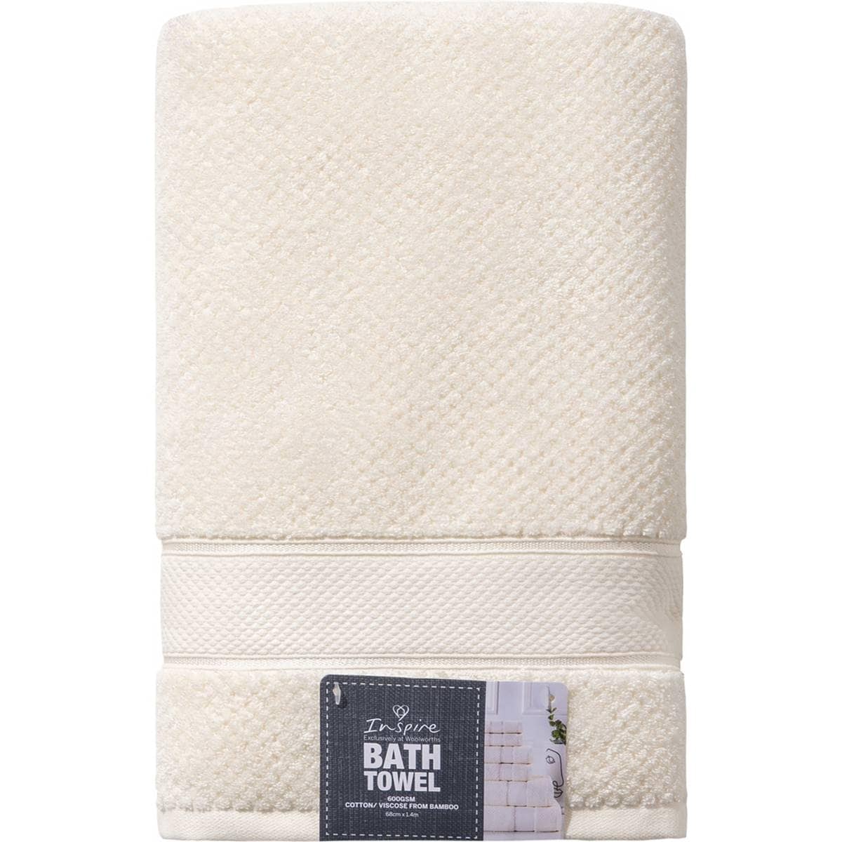Inspire Premium Bath Towel Cream Each