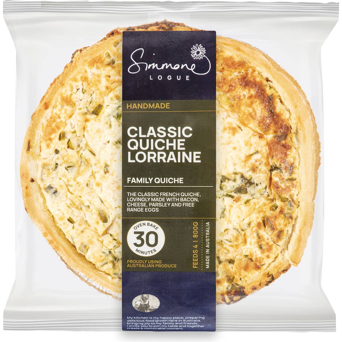 Calories in Simmone Logue Quiche Lorraine Chilled Meal