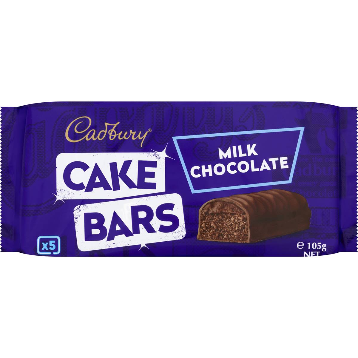 Cadbury Milk Chocolate Cake Bars 105g 5 pack