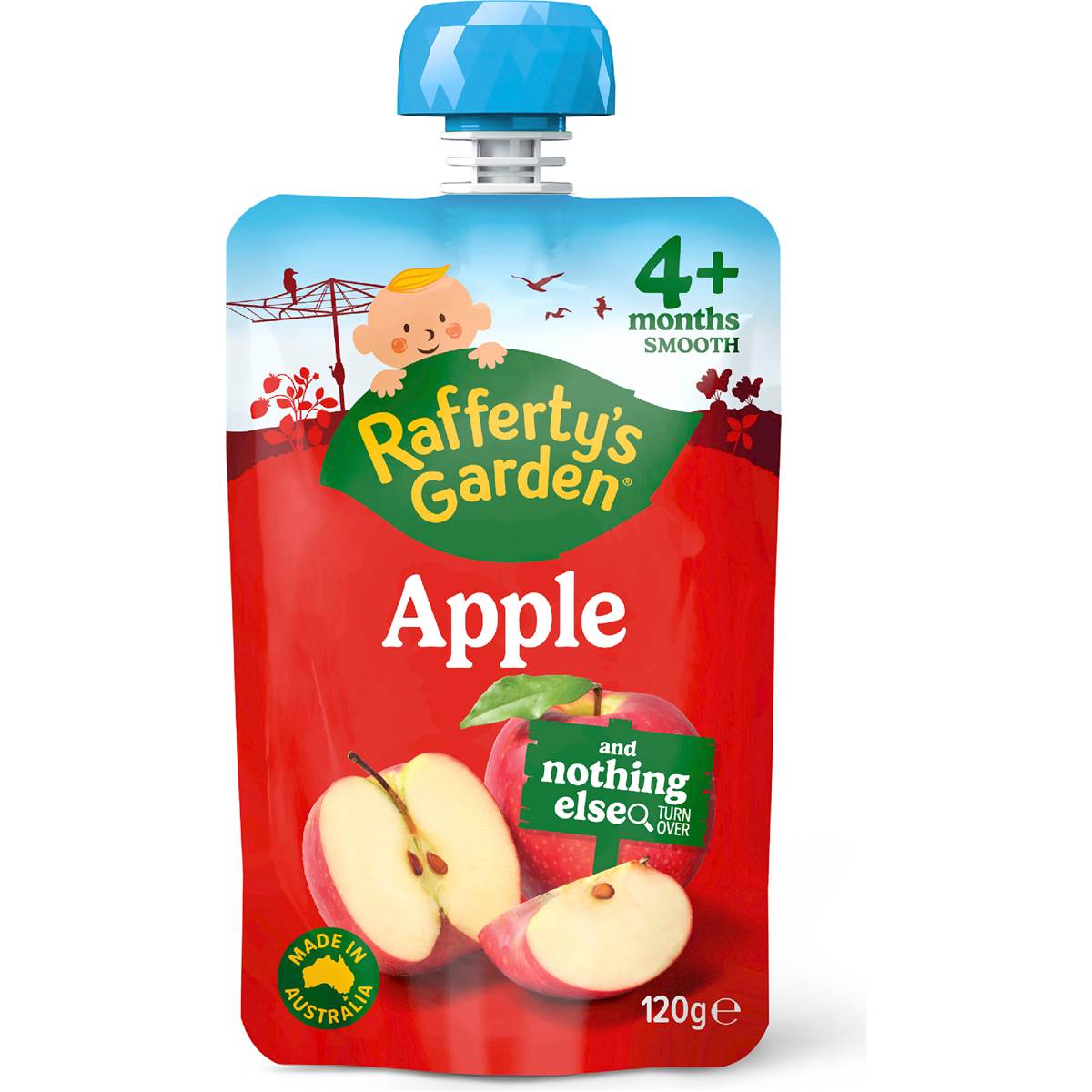 Rafferty's Garden Apple Puree & Nothing Else Baby Food Pouch 4+ Months 120g