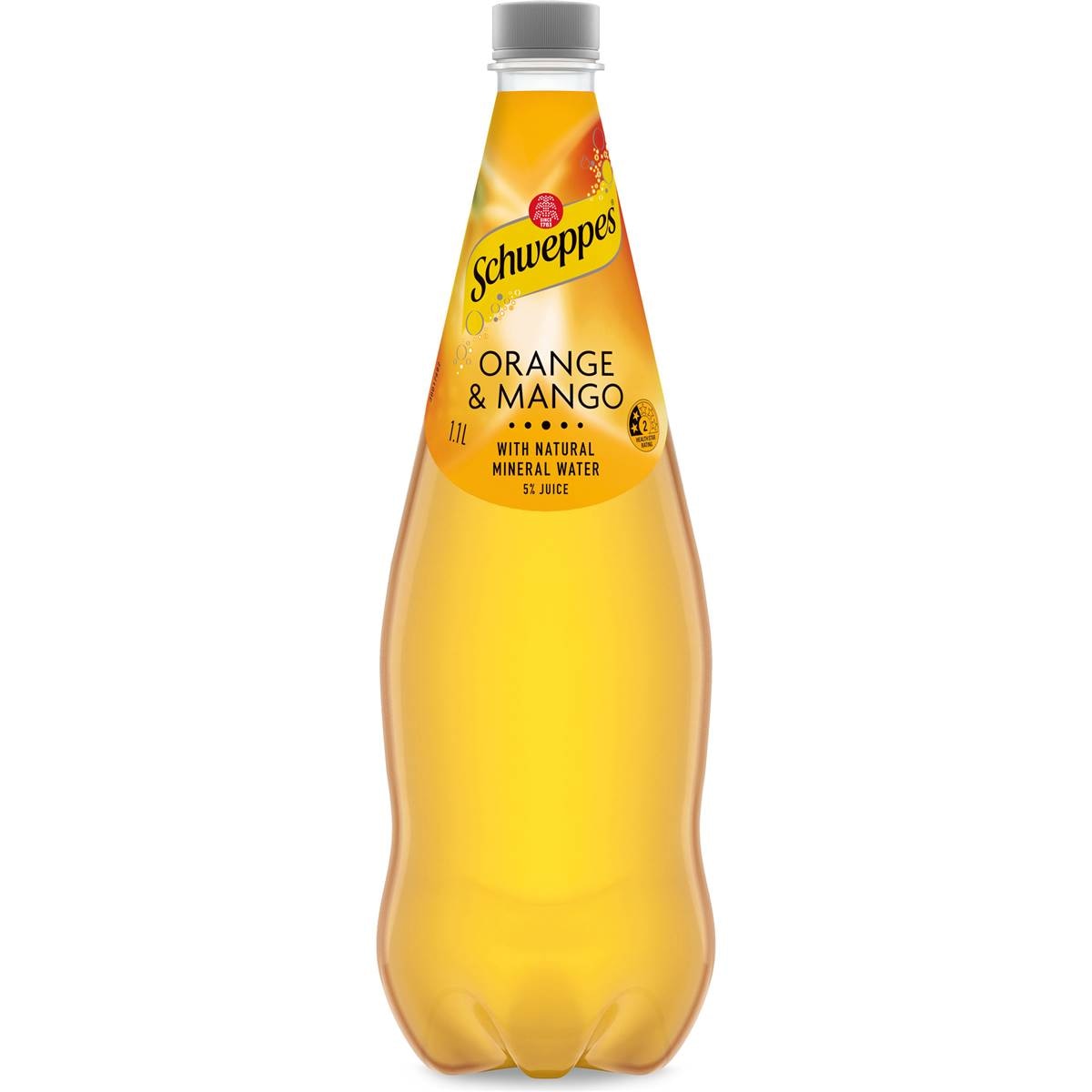 Calories in Schweppes Natural Mineral Water Orange & Mango