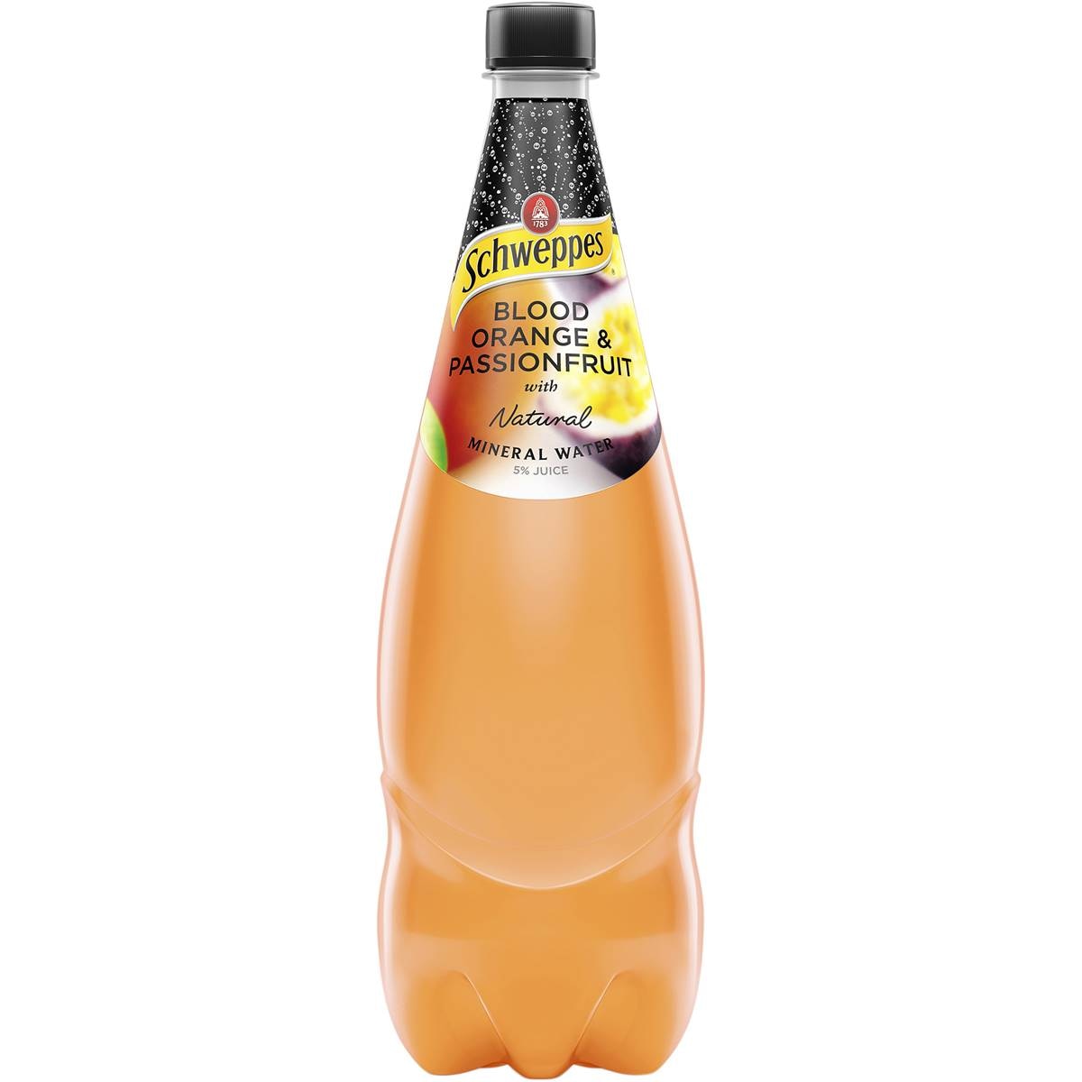 Calories in Schweppes Natural Mineral Water Blood Orange & Passionfruit