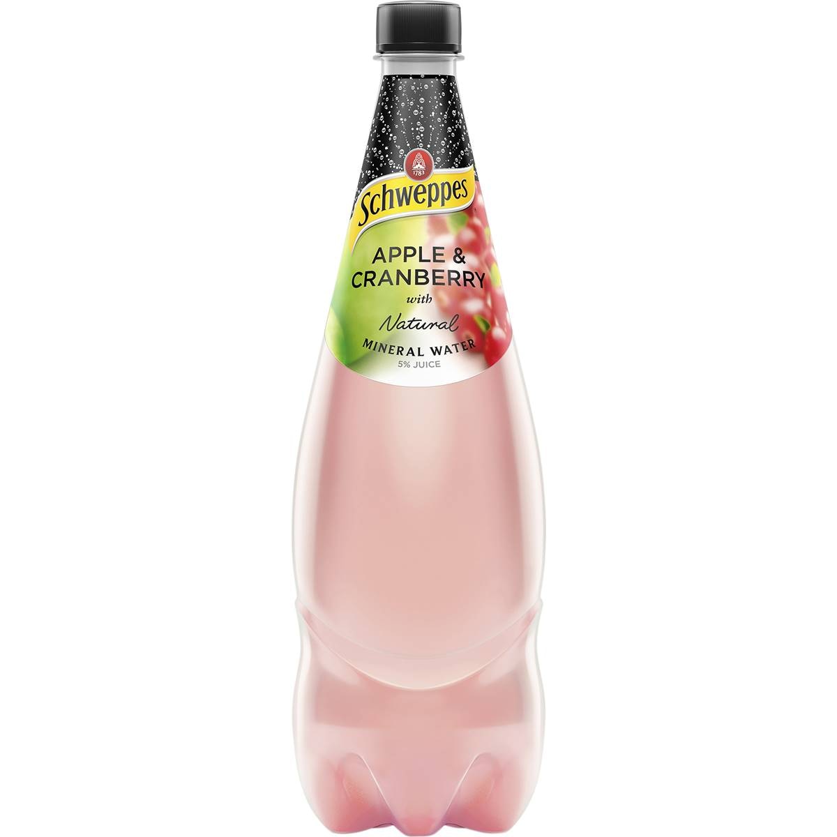 Calories in Schweppes Natural Mineral Water Apple & Cranberry