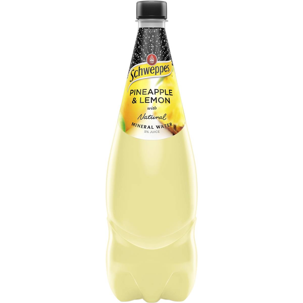 Calories in Schweppes Natural Mineral Water Pineapple & Lemon