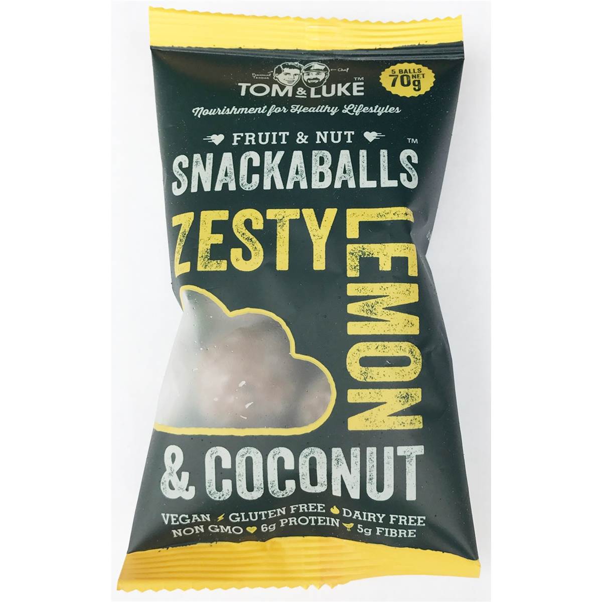 Calories in Tom & Luke Snackaballs Zesty Lemon Calorie Counter Australia