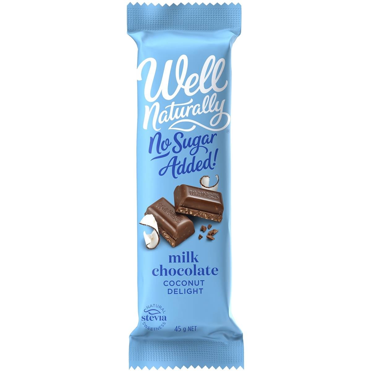 Calories in Well Naturally No Sugar Added Choc Coconut Bar calcount