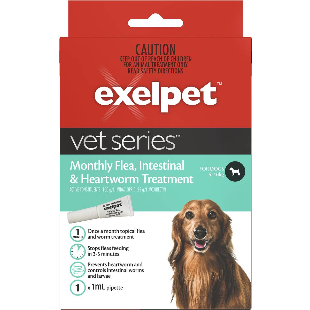Exelpet Vet Flea Intestinal & Heartworm Treatment Small Dog