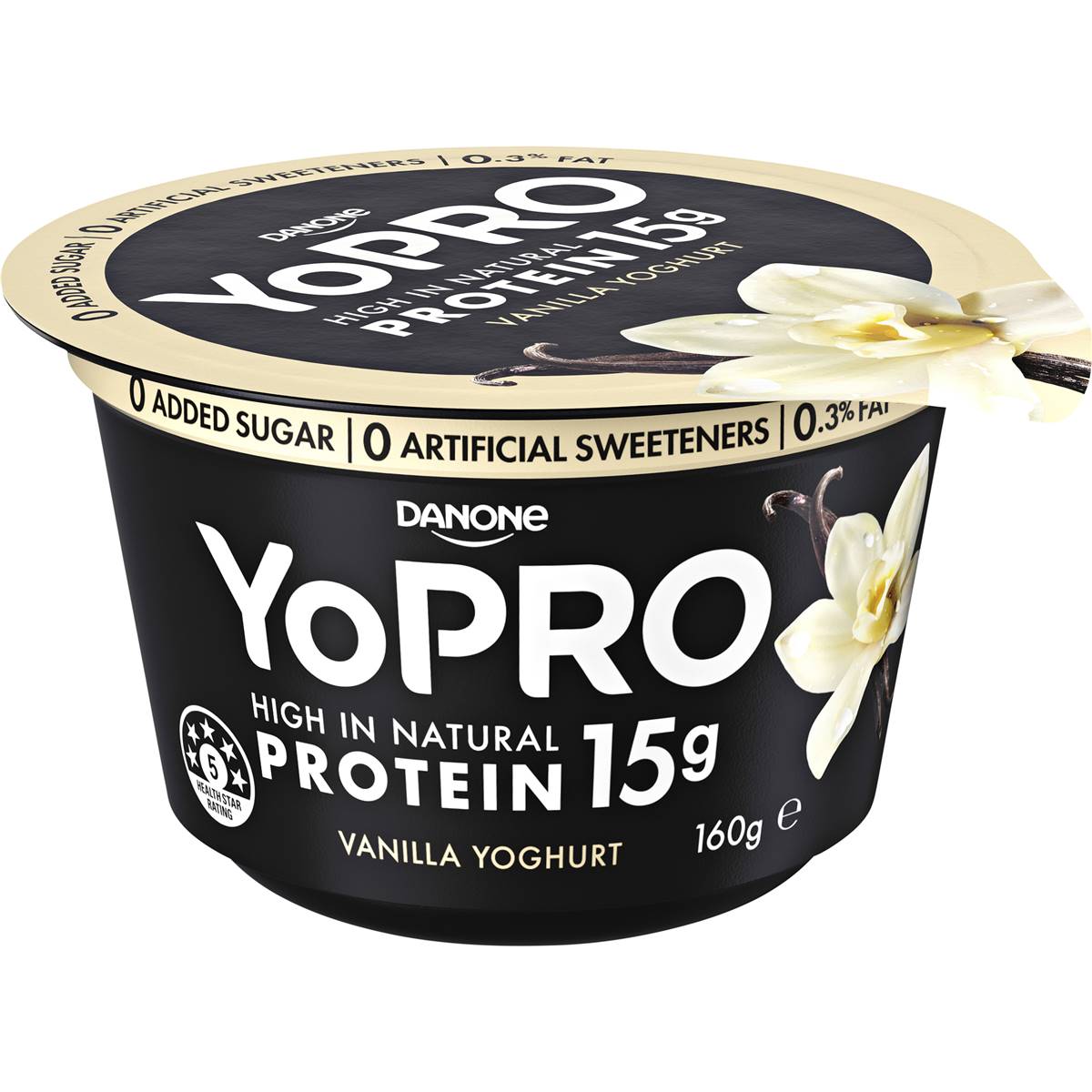 Calories in Danone Yopro Yoghurt Vanilla calcount