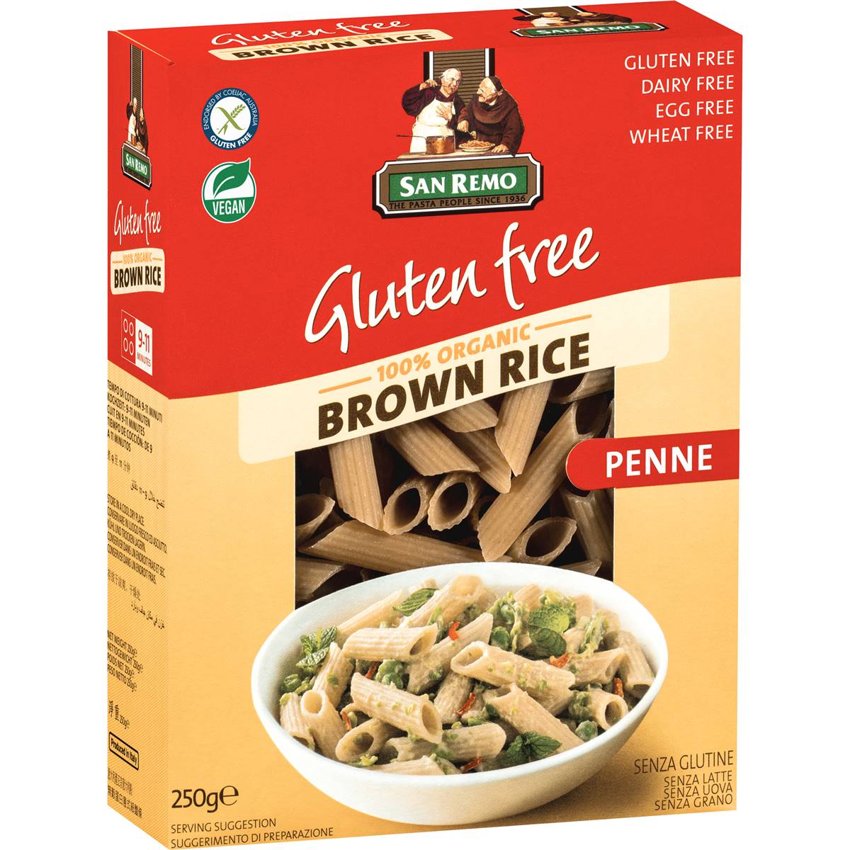 Calories in San Remo Gluten Free Brown Rice Penne