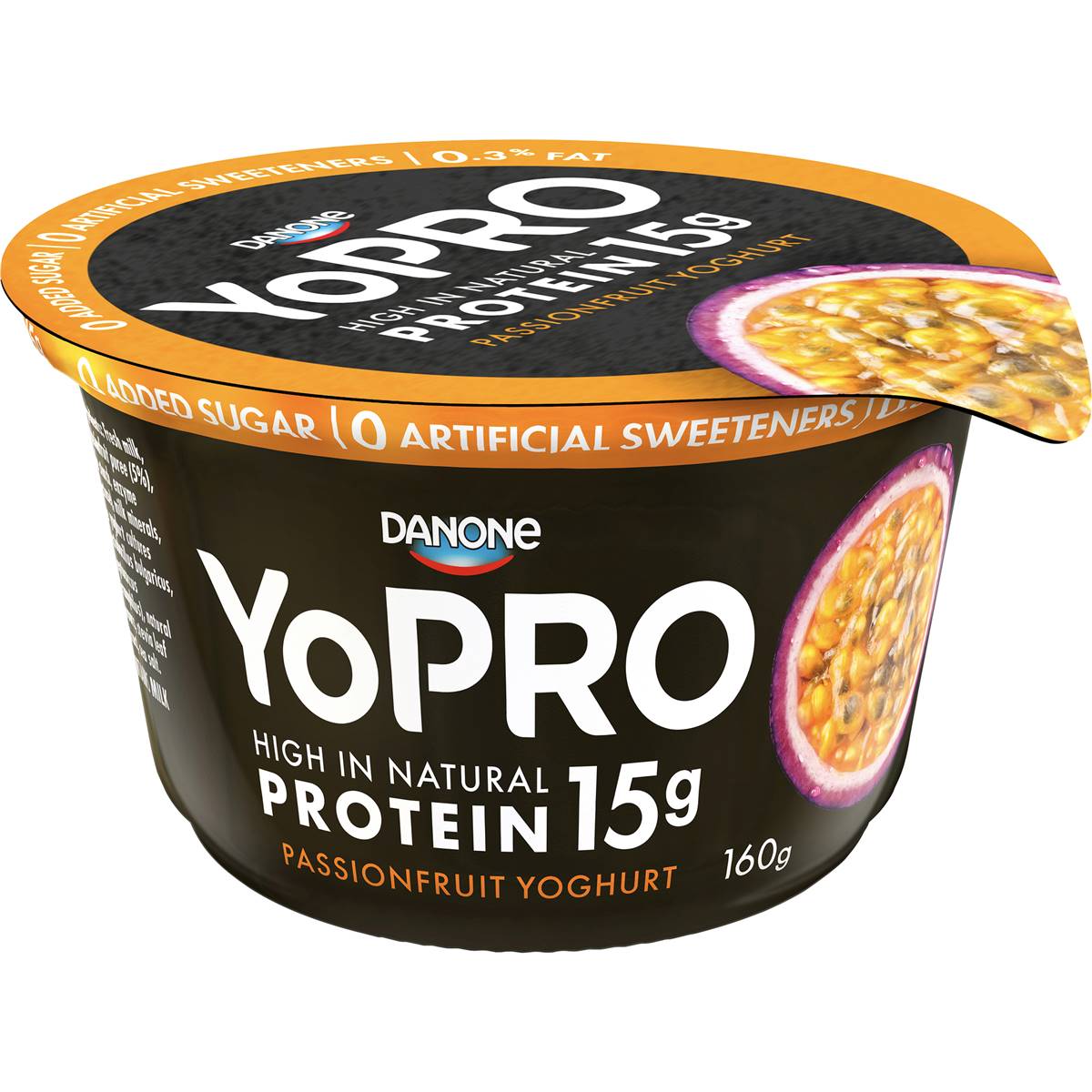 Calories in Yopro High Protein Passionfruit Greek Yoghurt