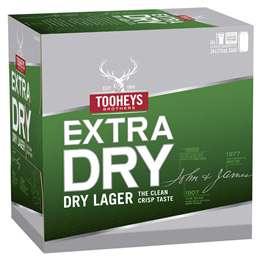 Calories in Tooheys Extra Dry Lager Cans