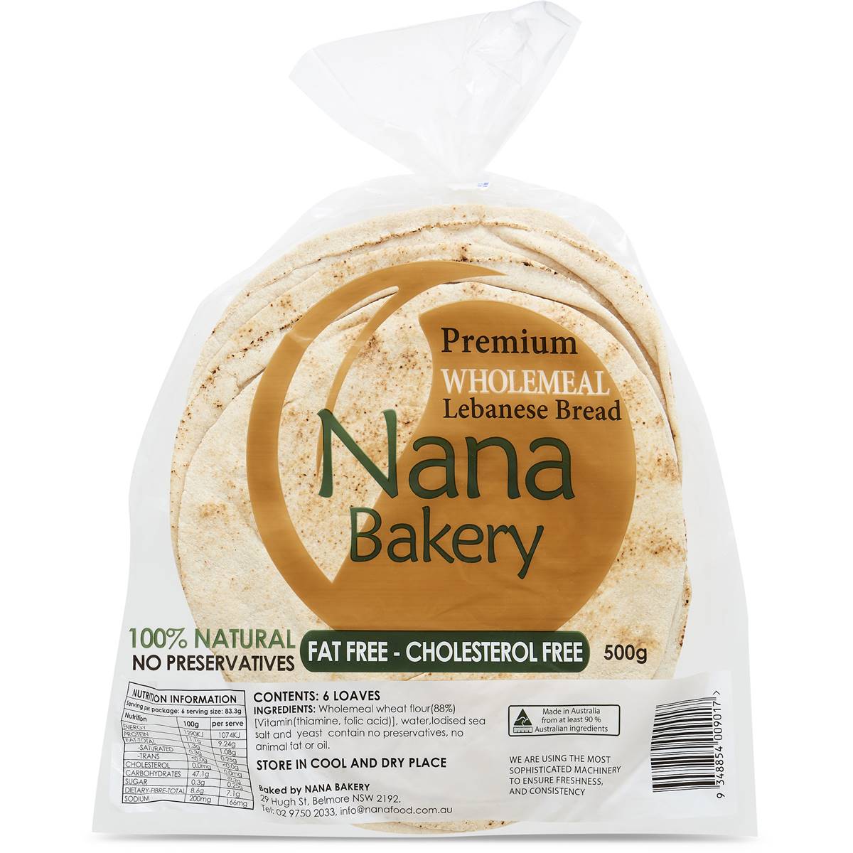 Nana Premium Lebanese Bread Wholemeal