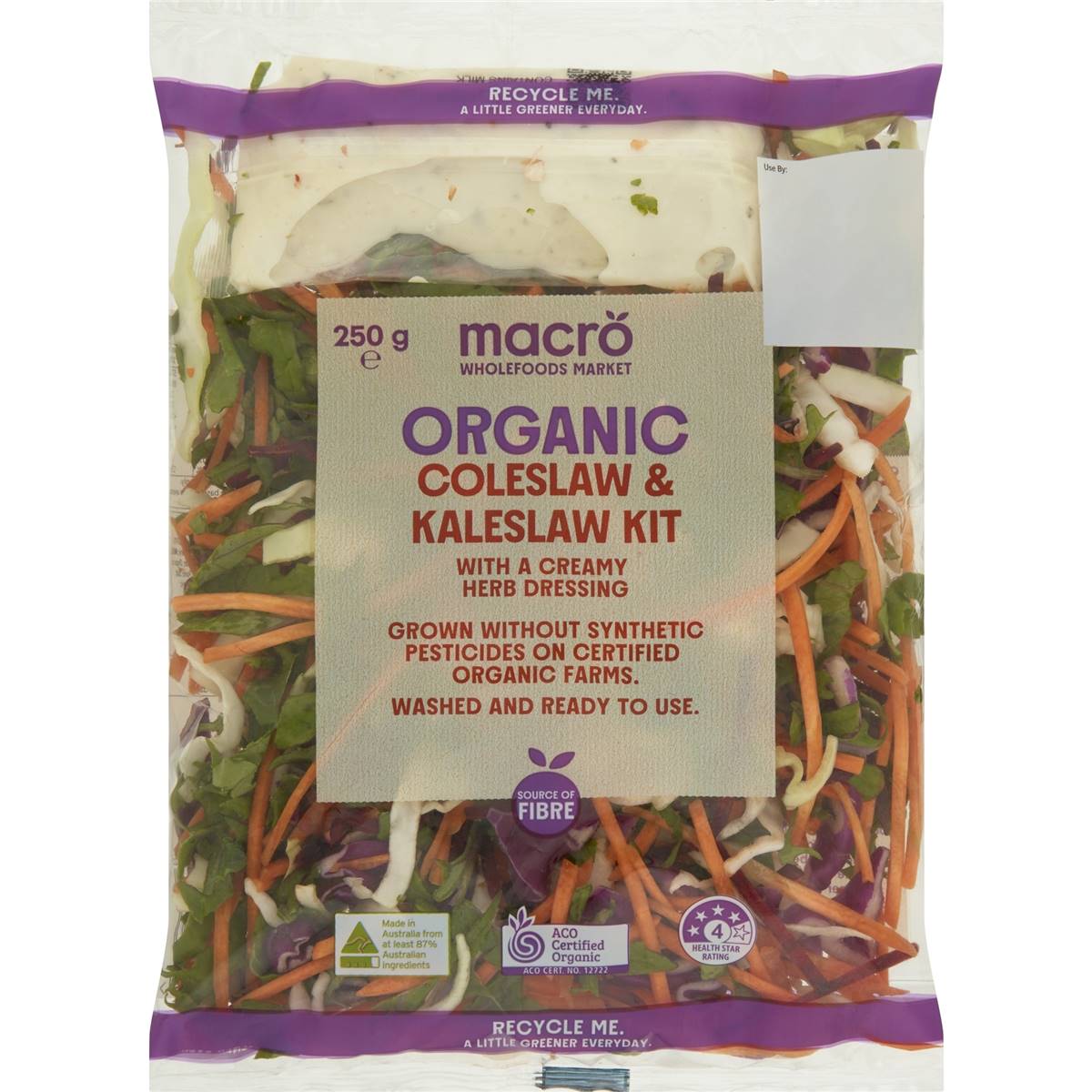 Calories in Macro Organic Coleslaw & Kale Slaw Kit