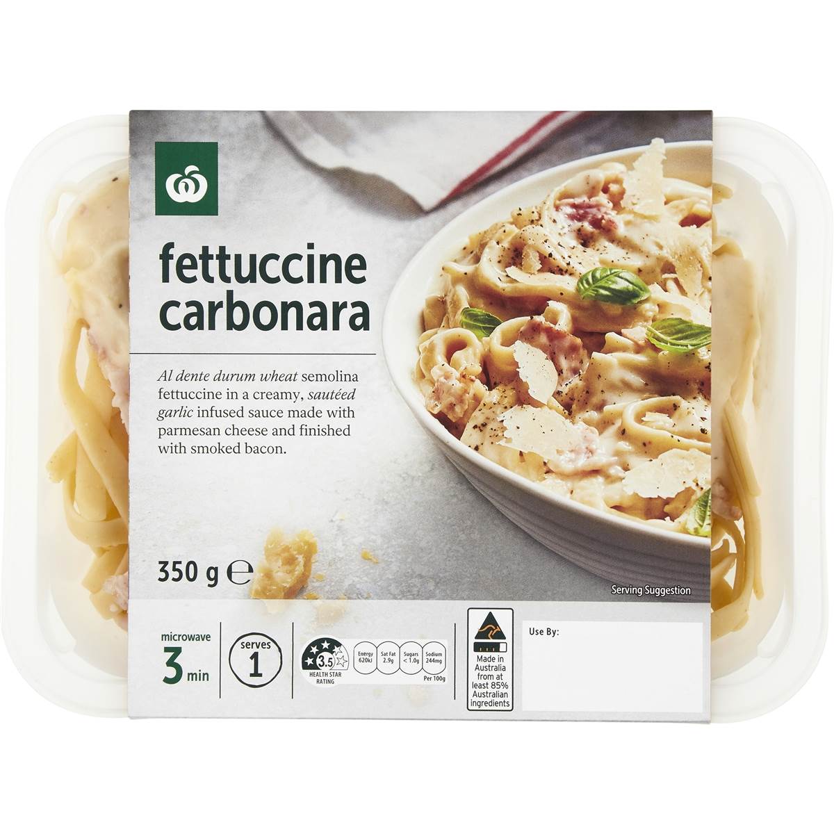Calories in Woolworths Fettuccine Carbonara calcount