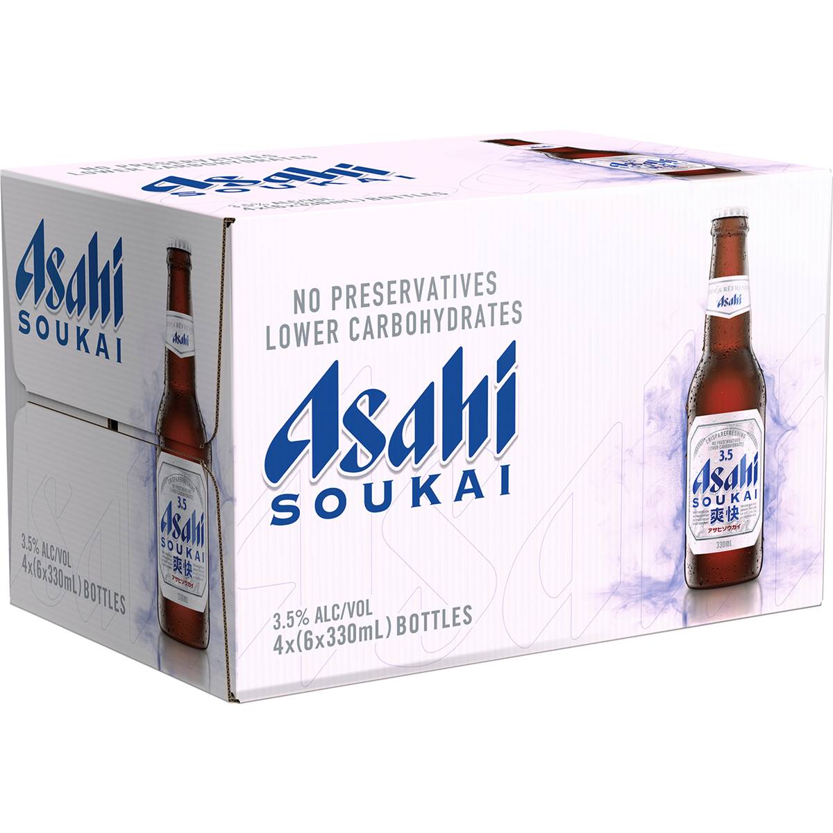 Calories in Asahi Soukai Premium Lager Low Carb Bottles