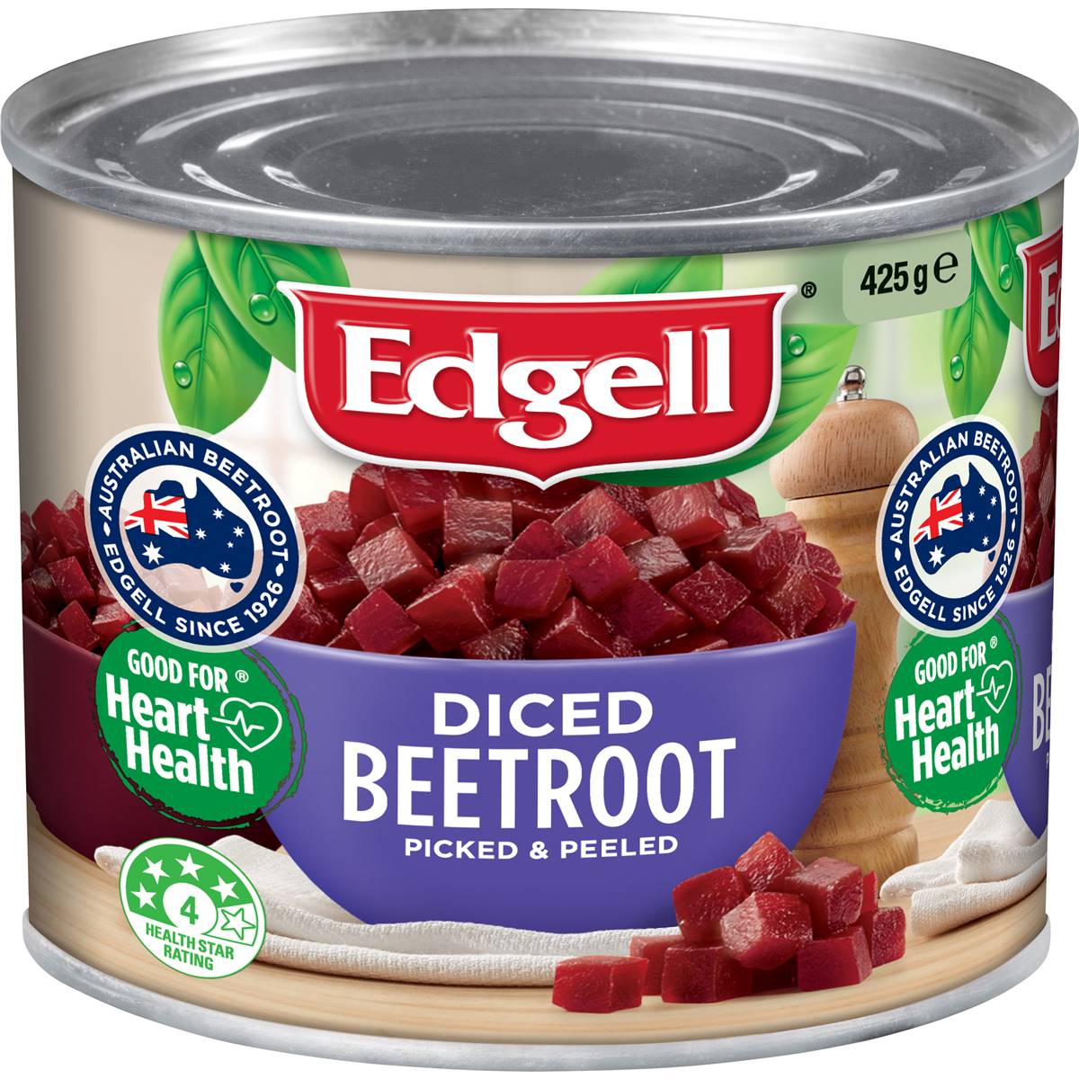 Calories in Edgell Diced Beetroot, drained calcount