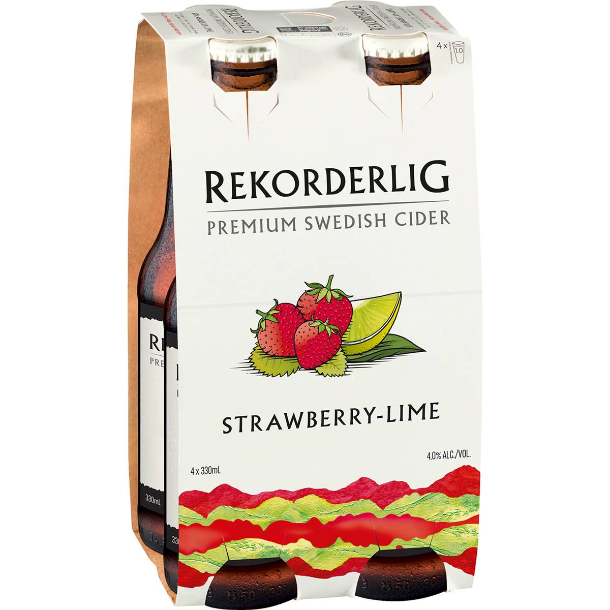 Calories in Rekorderlig Strawberry & Lime Cider Bottles