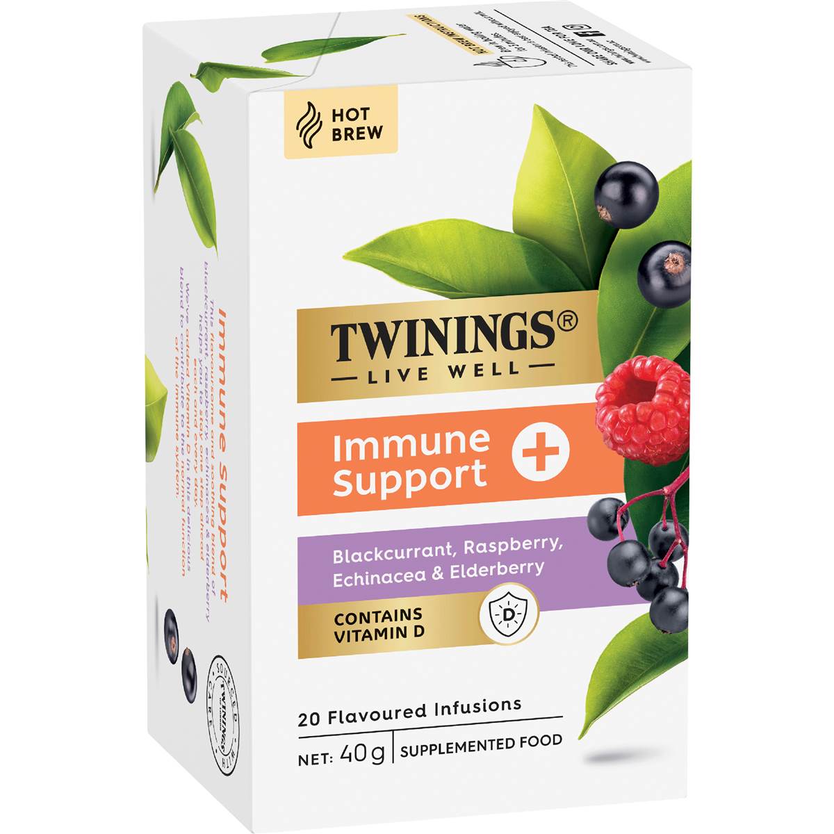 Twinings Live Well Immune Support+ Tea Bags 20 pack