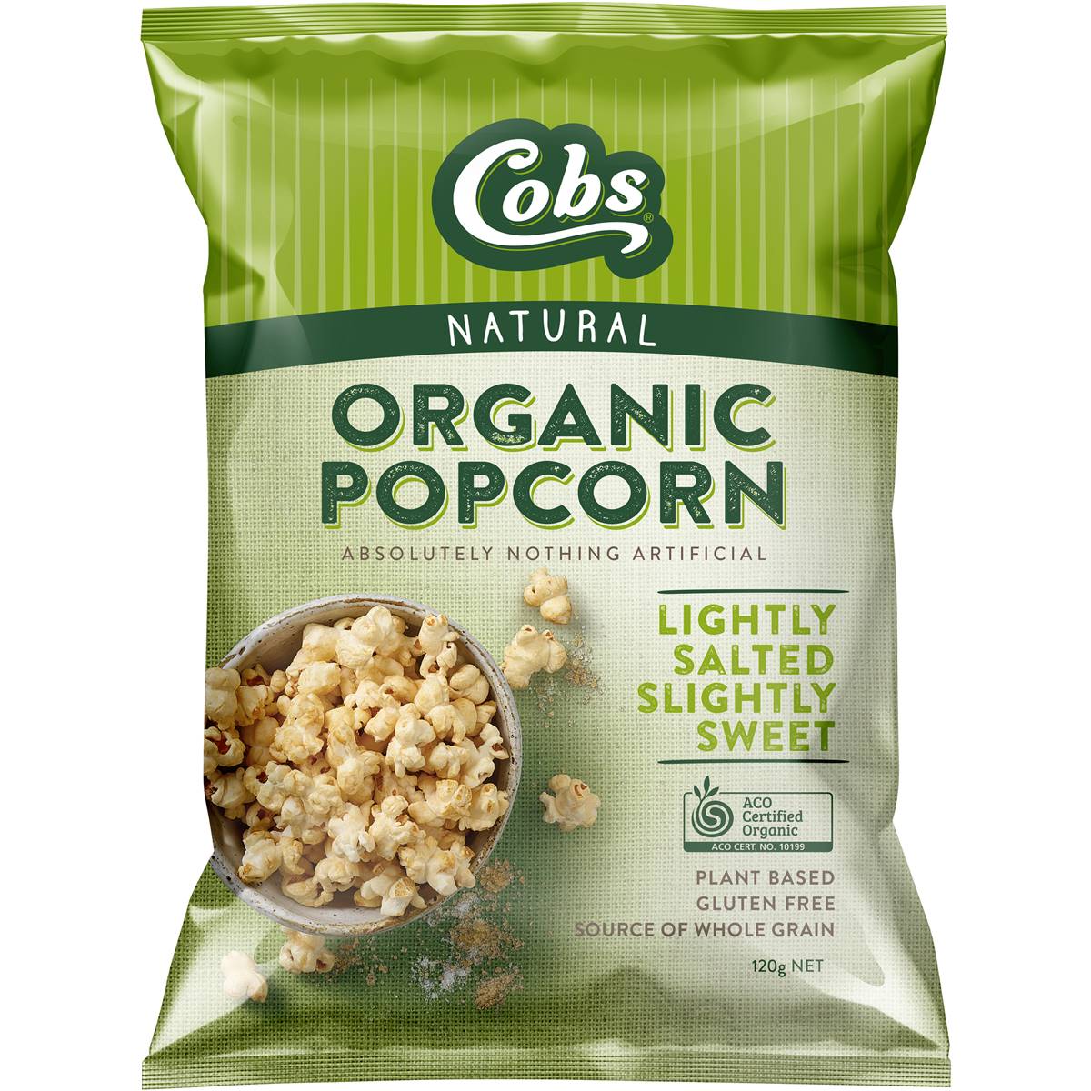 Calories in Cobs Organic Popcorn Lightly Salted Lightly Sweet