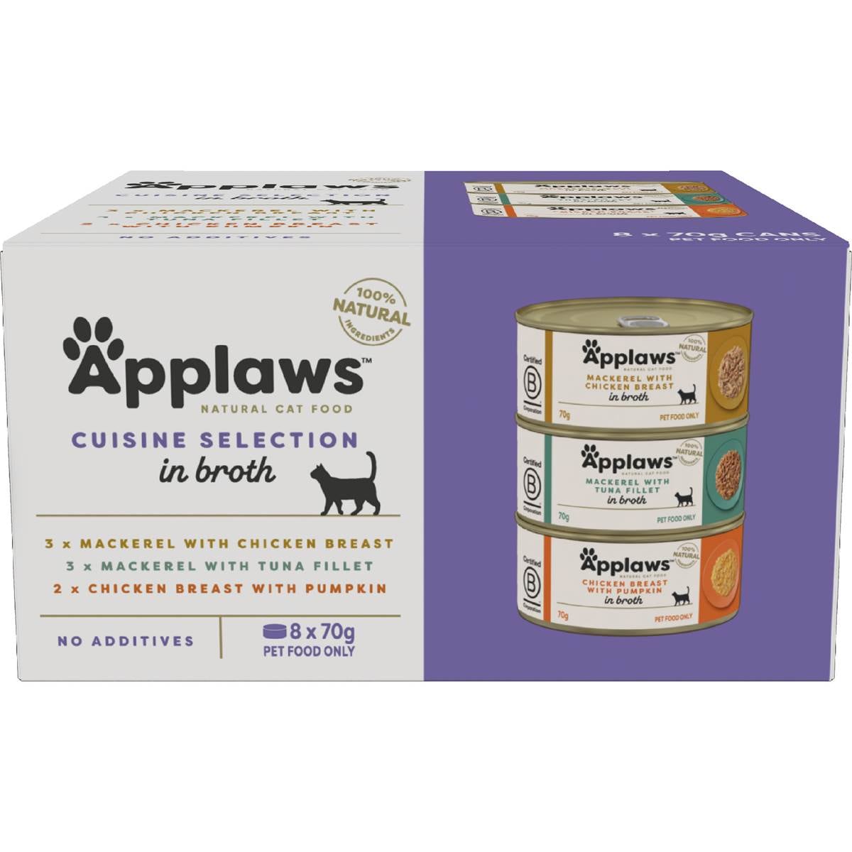 Applaws Wet Cat Food Cuisine Selection 70g x 8 pack