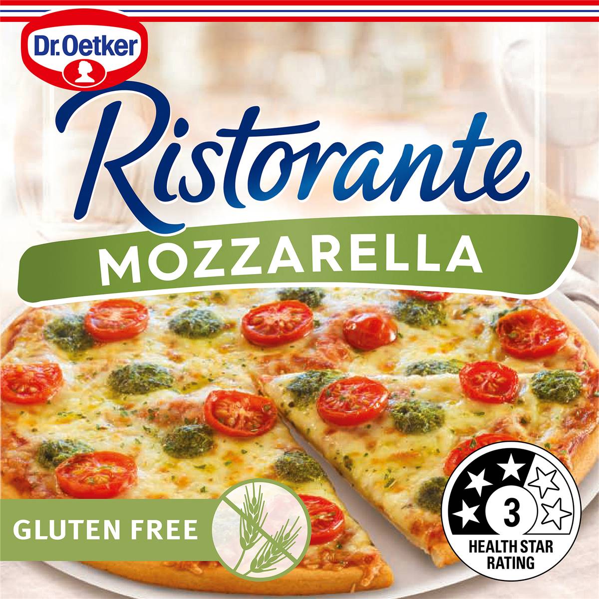 Calories in Dr. Oetker Ristorante Mozzarella Pizza Gluten Free calcount