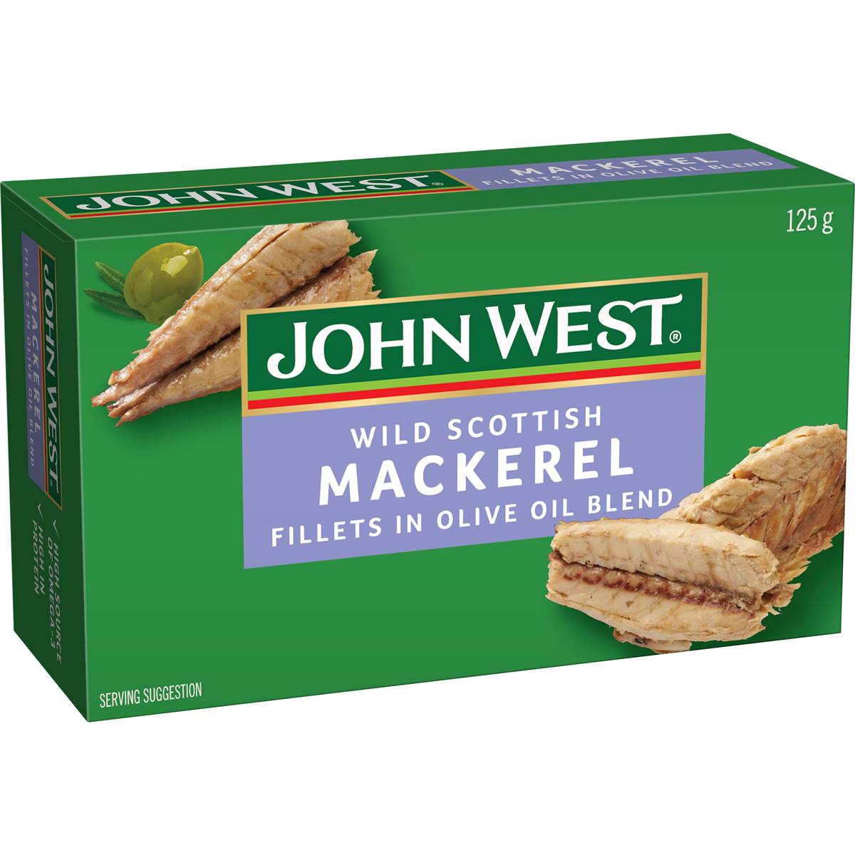 Calories in John West Mackerel Fillets In Olive Oil calcount