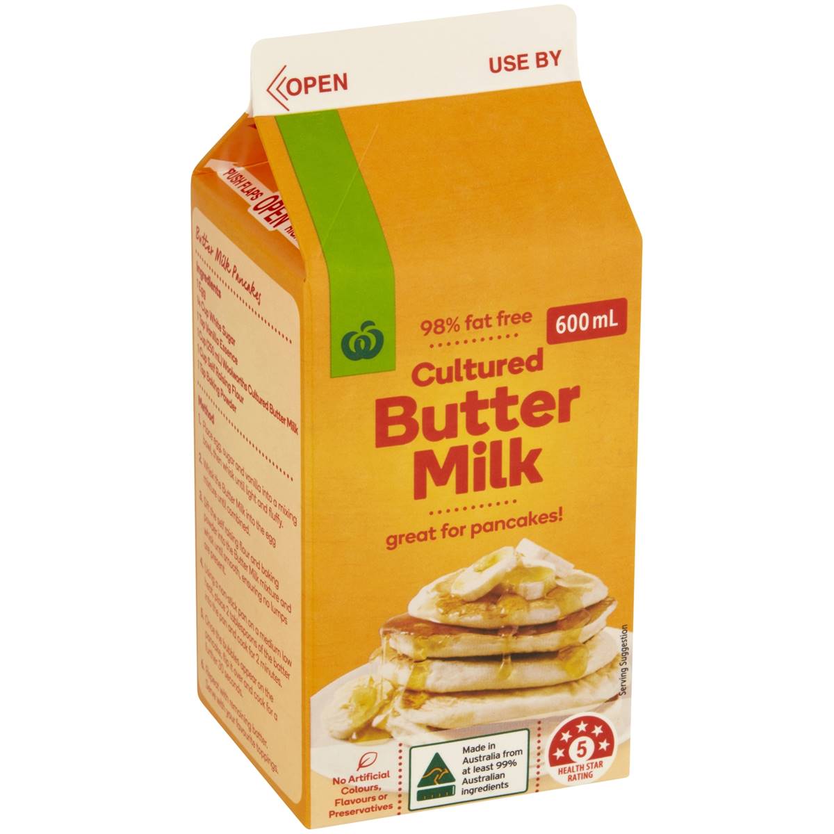 Calories in Woolworths Buttermilk