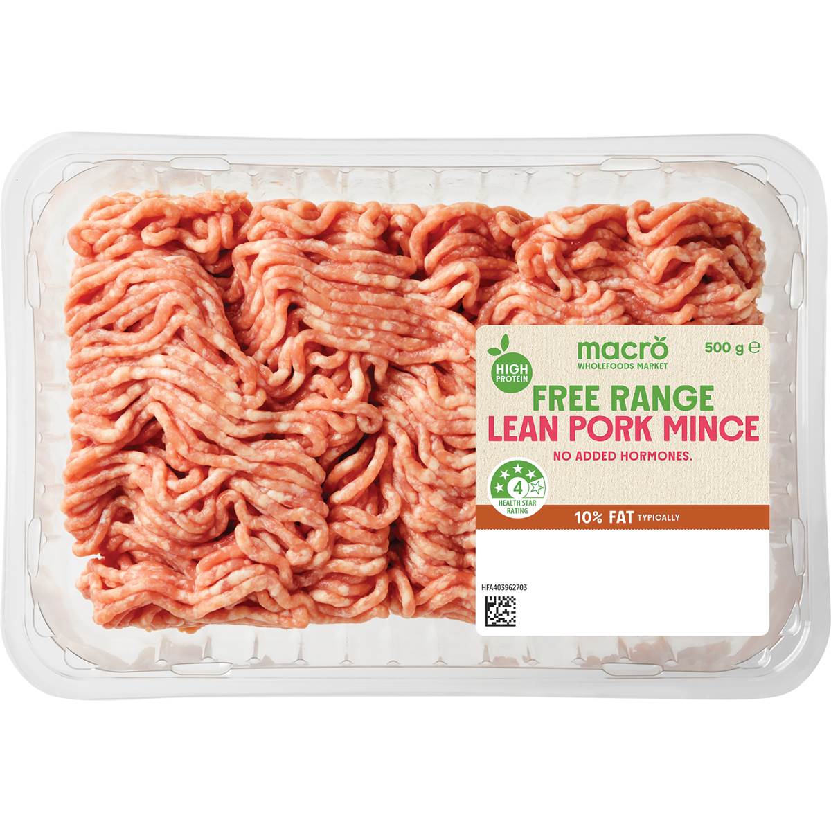 Macro Free Range Lean Pork Mince 500g
