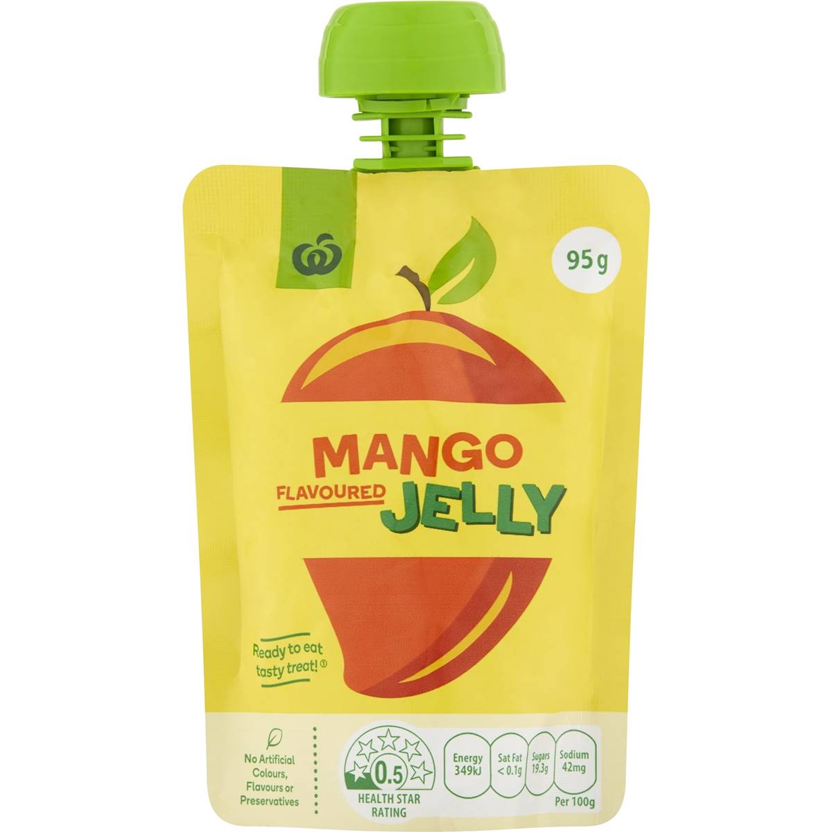 Calories in Woolworths Mango Flavoured Jelly In Pouch