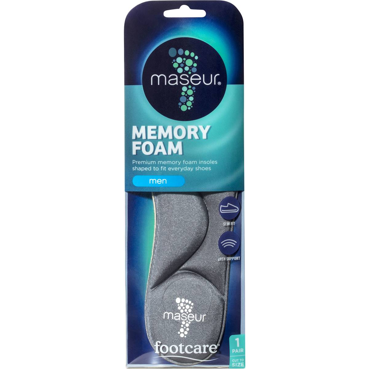 Footcare Memory Foam Insole Men Pair