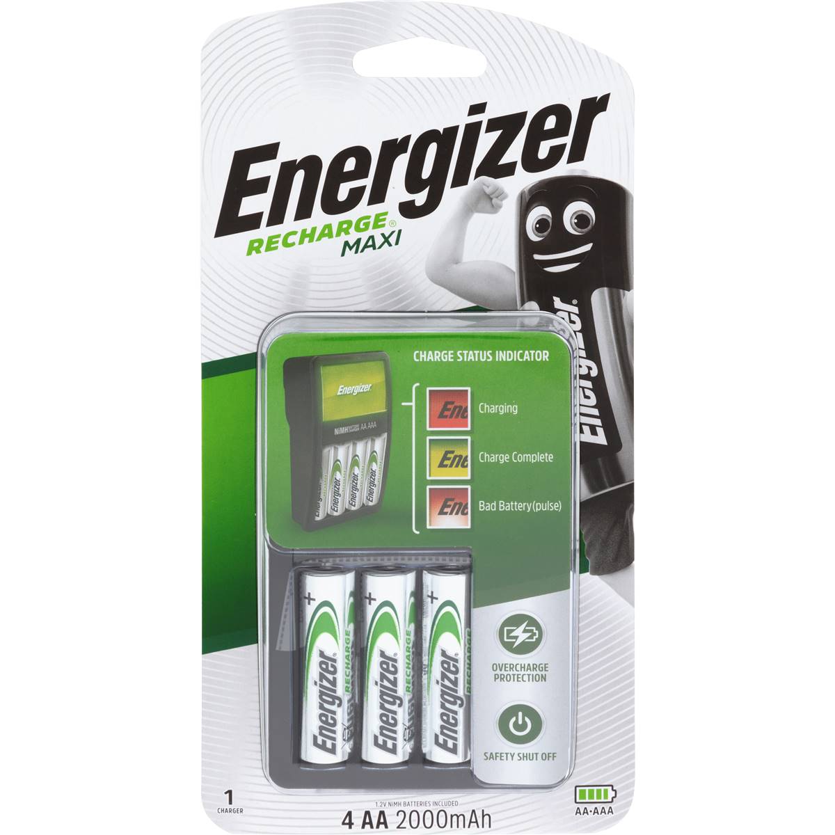 Energizer Maxi Charger Rechargable AA & AAA Batteries