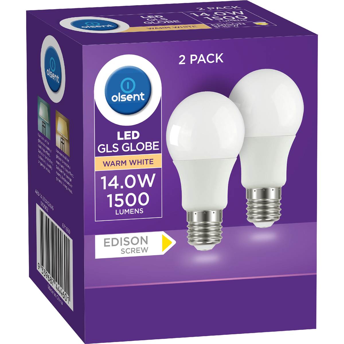 Olsent LED GLS ES 14.0W 1500Lm Warm White