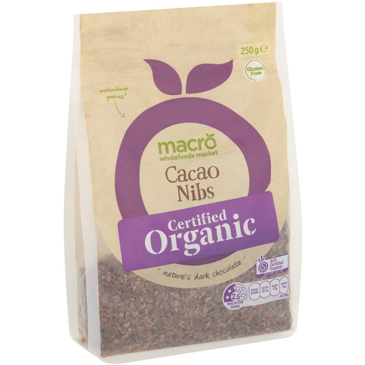 Calories in Macro Organic Cacao Nibs Cacao Nibs