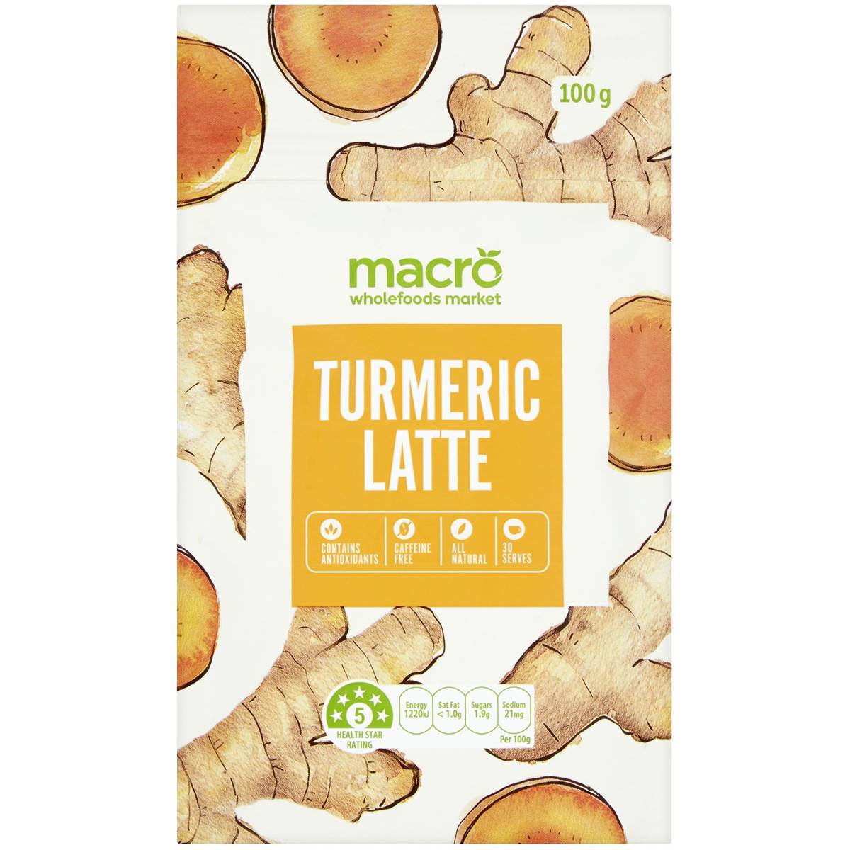 Calories in Macro Turmeric Latte Calorie Counter Australia