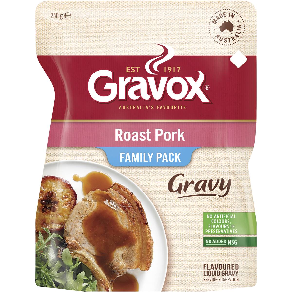 Calories in Gravox Roast Pork Liquid Gravy calcount