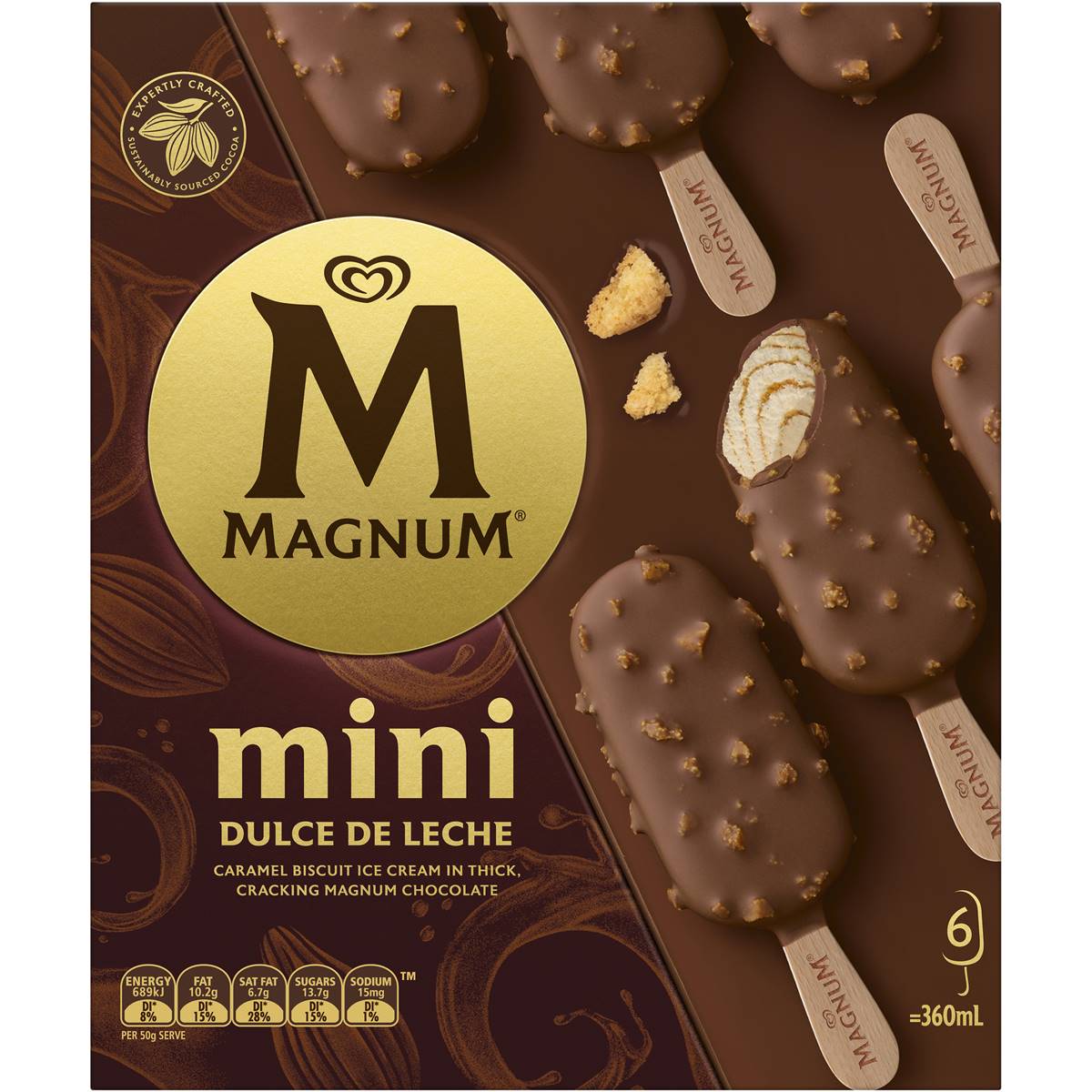 Calories in Magnum Mini Ice Cream Dulce De Leche