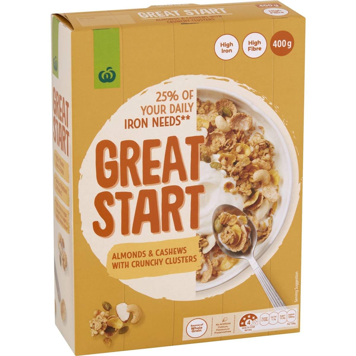 Calories in Woolworths Iron Cereal calcount
